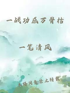 一戰(zhàn)功成萬骨枯