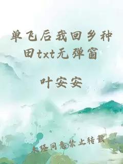 單飛后我回鄉(xiāng)種田txt無彈窗