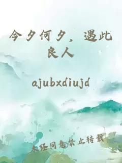 今夕何夕，遇此良人