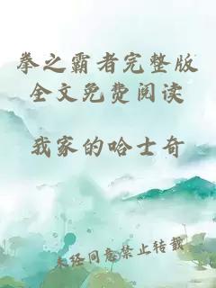拳之霸者完整版全文免費閱讀