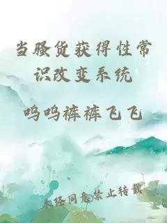 當(dāng)騷貨獲得性常識改變系統(tǒng)
