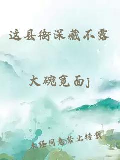 這縣衙深藏不露